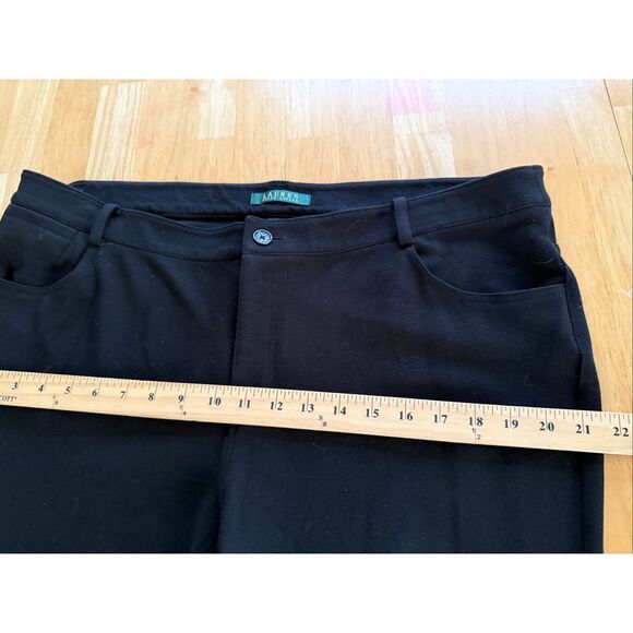 Lauren Ralph Lauren Woman 18W Black Ponte Cropped Dress Pants – Stretch, - Picture 7 of 11